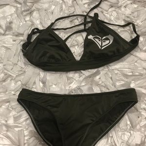 Roxy hunter green bikini size small